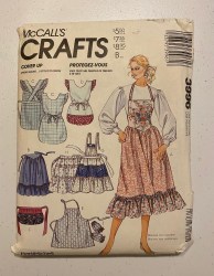 3996 MCCALLS MAKE 8 ASSORTED APRONS, COVER UP, LENGTHS, SLEEVE COVERS PATTERN